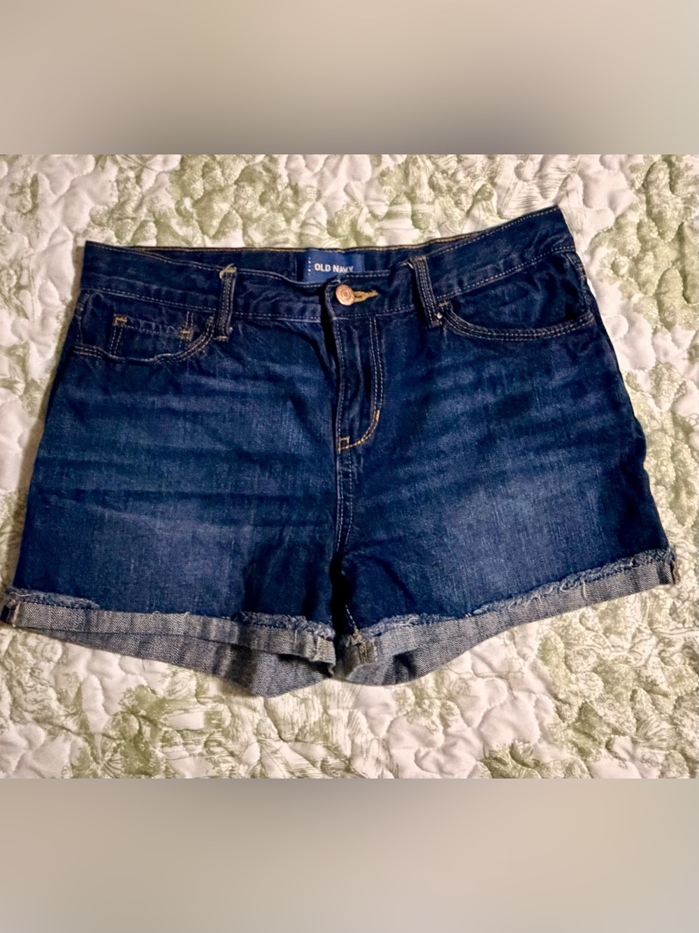 Old Navy Dark Blue Roll-Cuff Denim Shorts